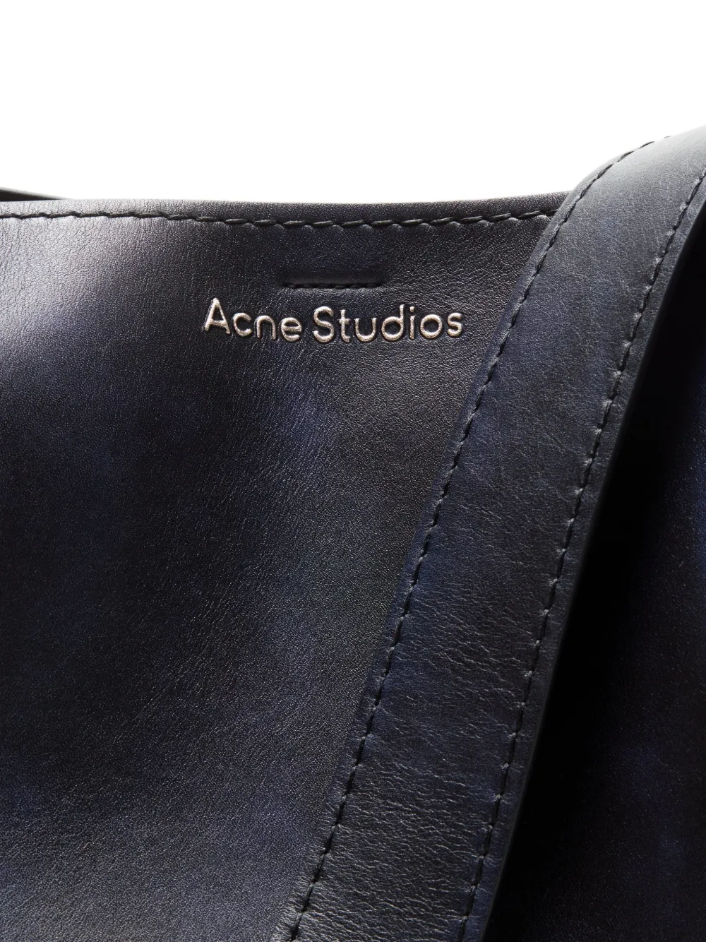 Acne Studios Knot-detail Leather Shoulder Bag In Black