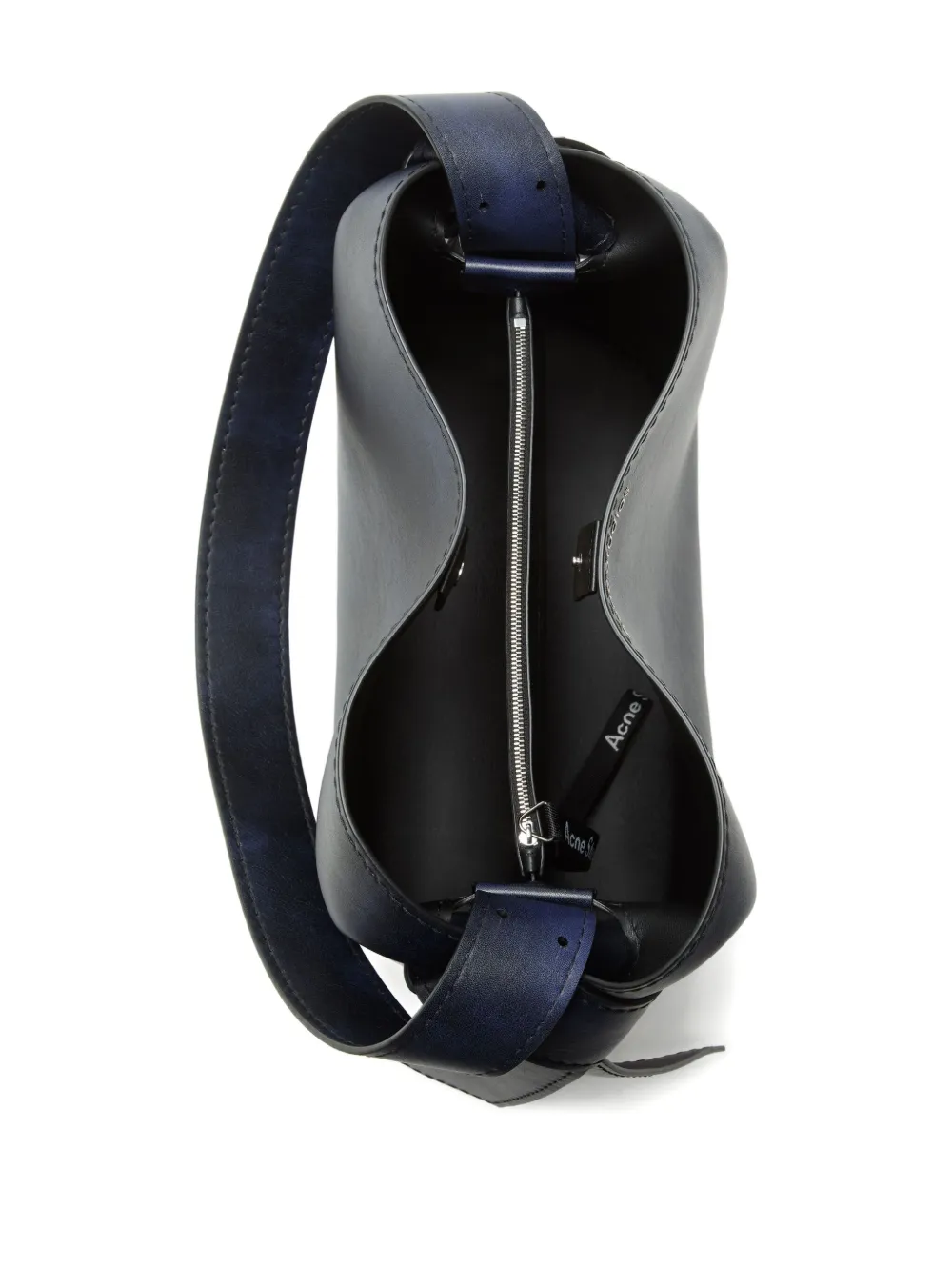 Acne Studios Knot-detail Leather Shoulder Bag In Black