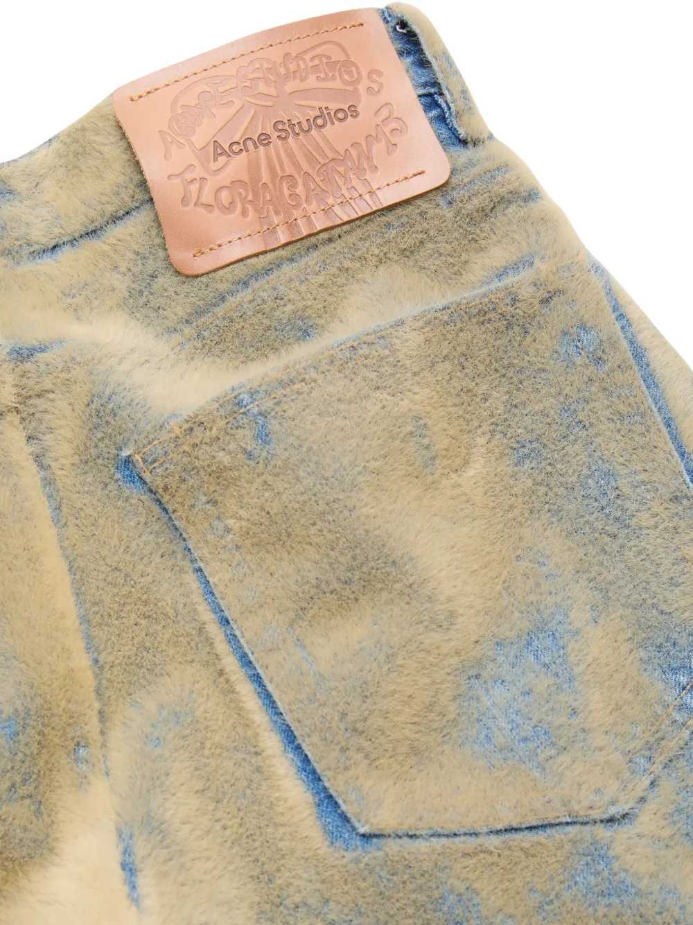 Acne Studios Jeans met textuur Beige