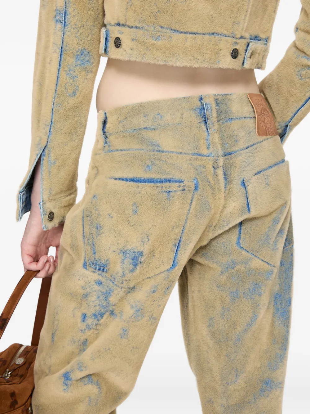 Acne Studios Jeans met textuur Beige