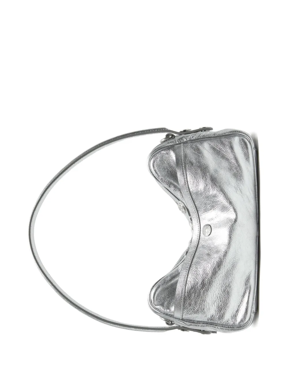 Acne Studios Camero Party metallic-finish shoulder bag Zilver