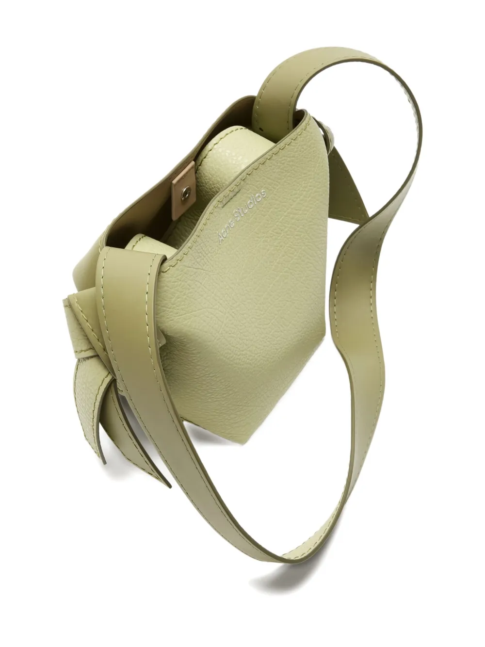 Acne Studios Musubi leren schoudertas Groen