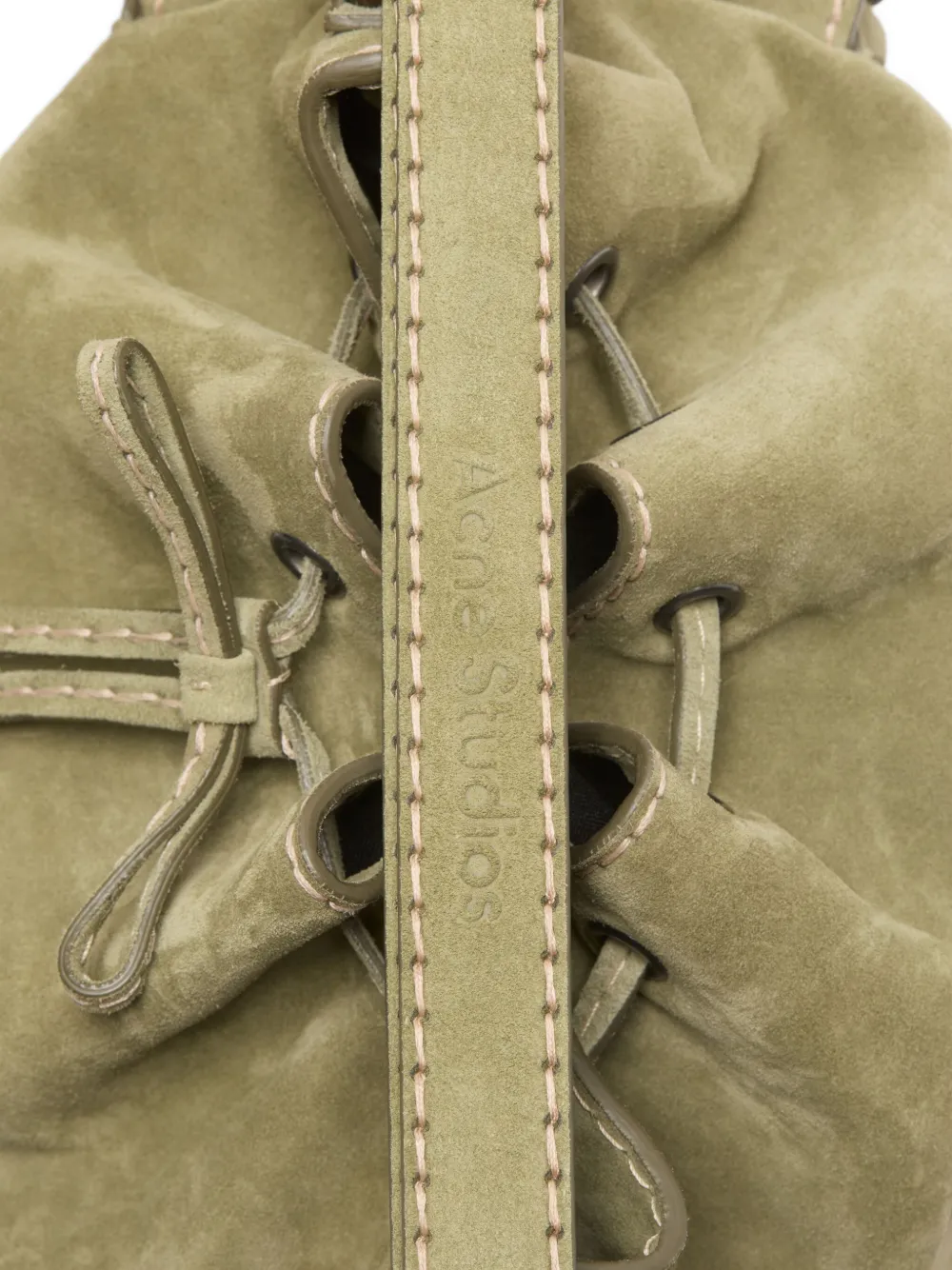 Acne Studios Suède bucket-tas met trekkoord Groen