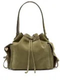 Acne Studios Multipocket drawstring suede bucket bag - Green
