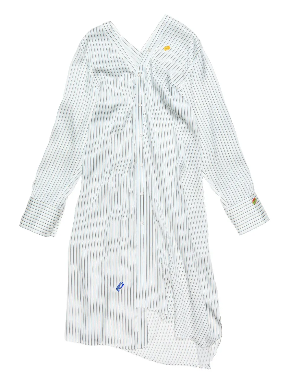 Acne Studios Gestreepte blousejurk Wit