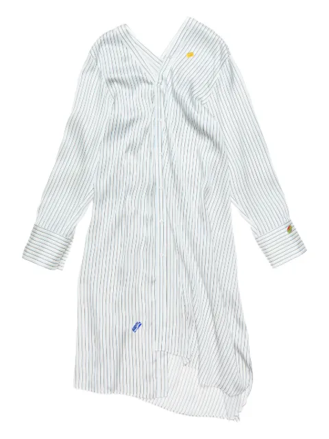 Acne Studios vestido camisero con rayas estampadas
