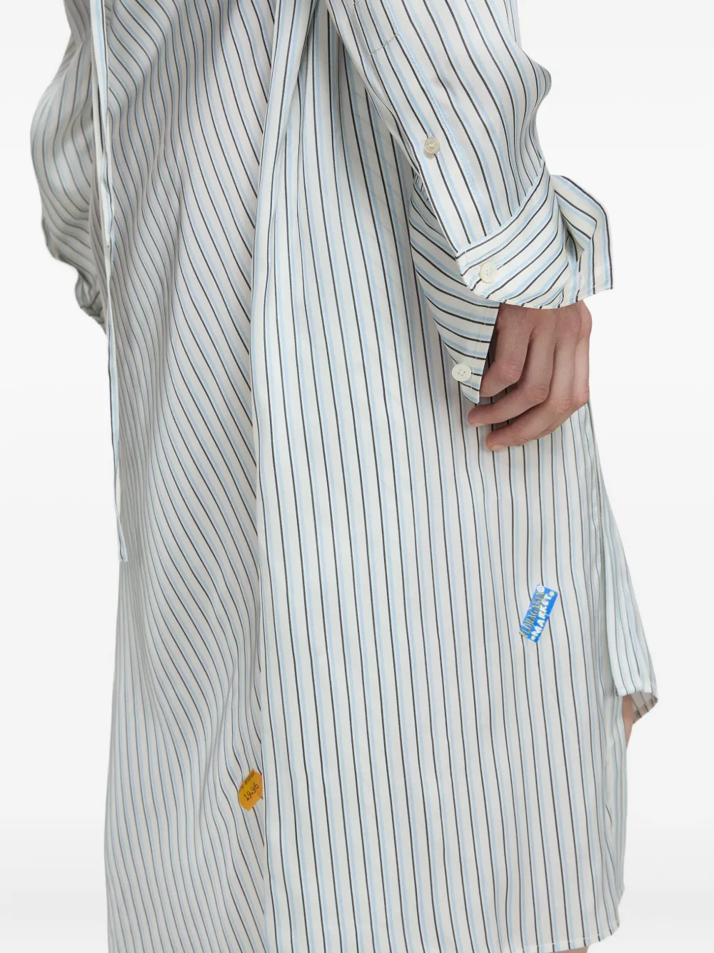 Acne Studios Gestreepte blousejurk Wit