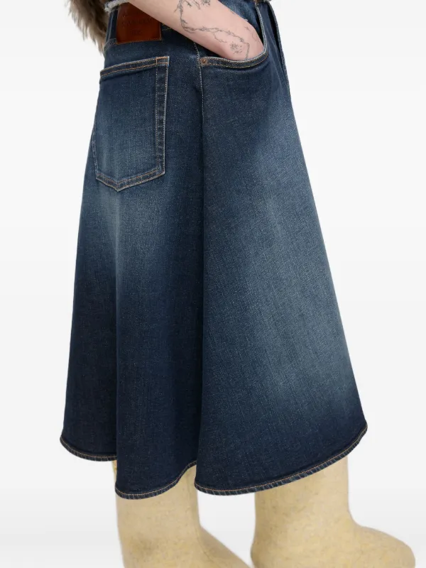 farfetch denim dress Acne Studios | Layered Denim Midi Dress | 36