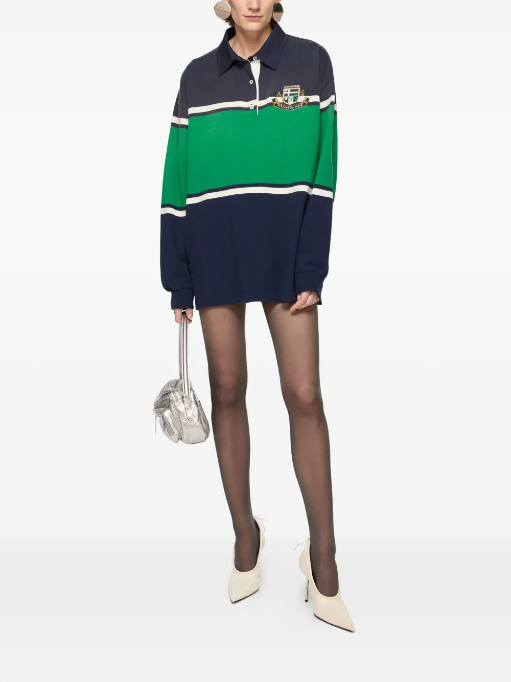 Acne Studios Jersey jurk met gestreept vlak - Blauw