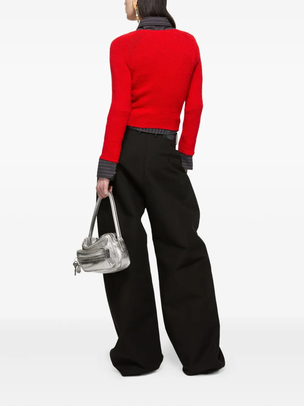 Acne Studios Trui met raglan mouwen en geborduurd hart Rood