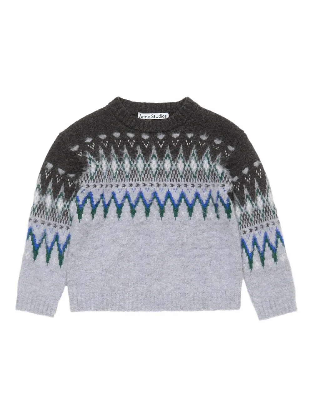 Acne Studios フェアアイル ウールセーター - グレー Acne Studios フェアアイル ウールセーター - グレー