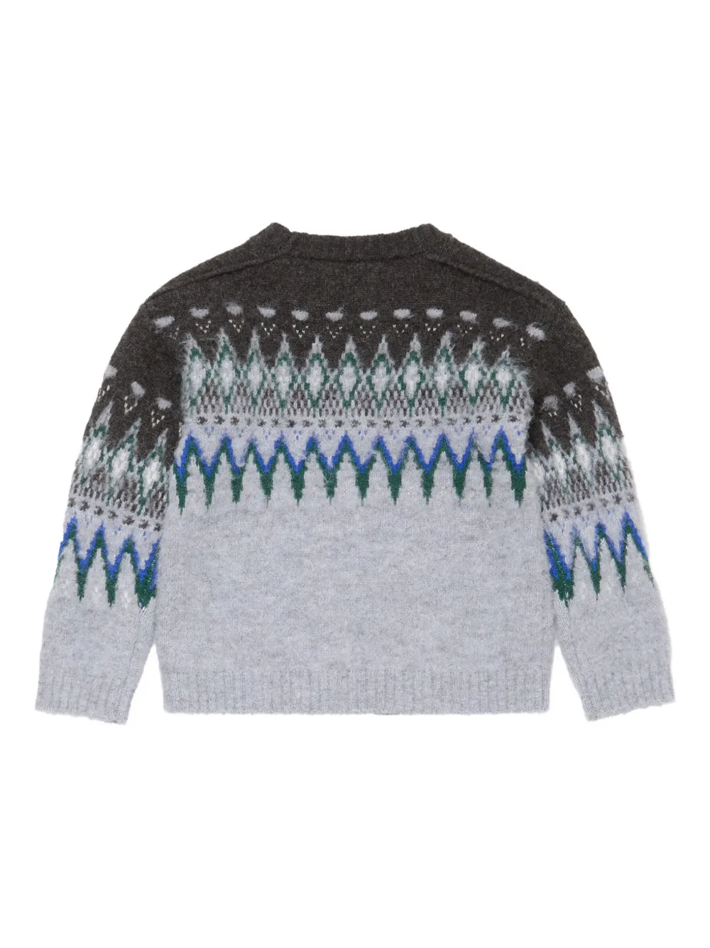 Acne Studios Fairislepattern Wool Sweater In Gray