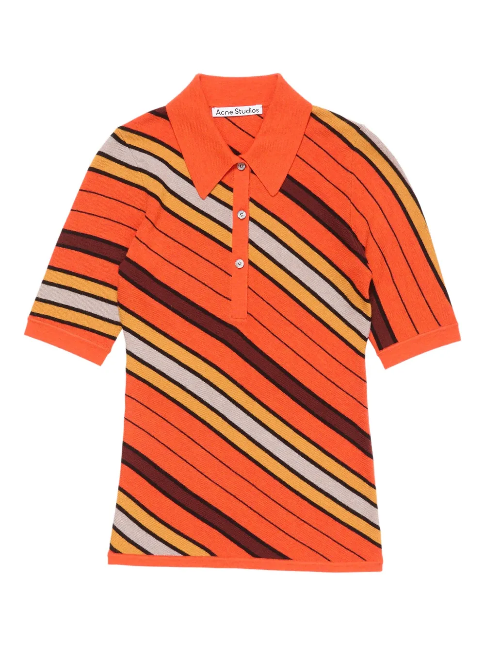 Acne Studios Polo a righe - Arancione
