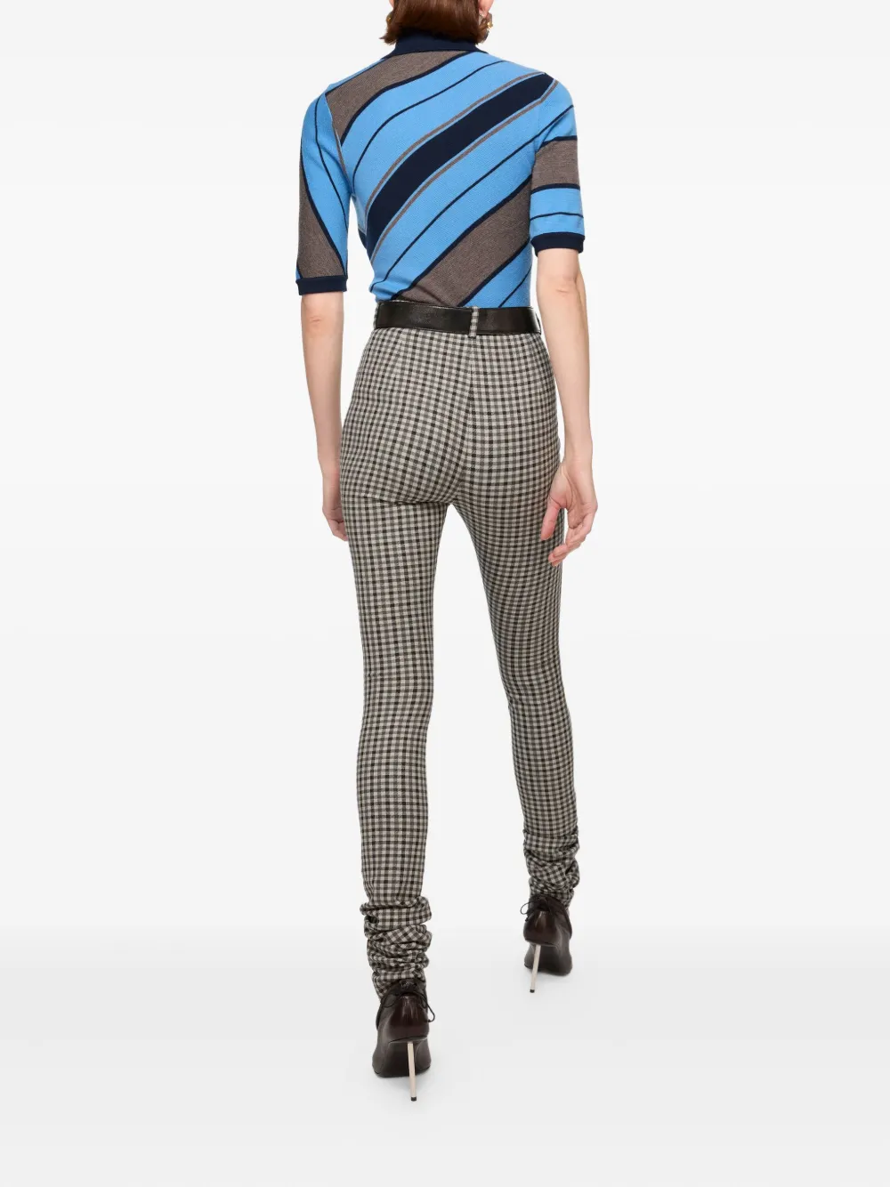 Acne Studios Top met diagonale streep en polokraag Blauw