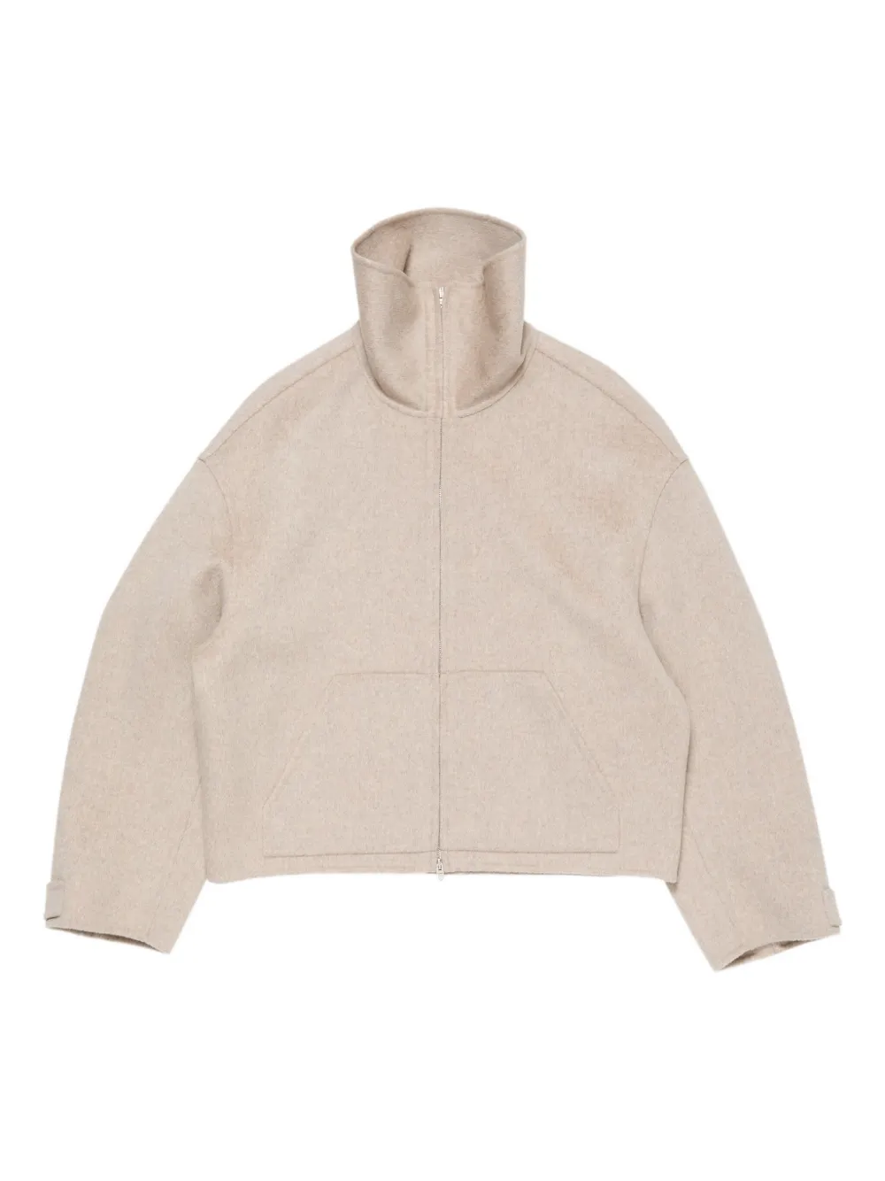 Acne Studios High-neck Cropped Jacket In Neutral