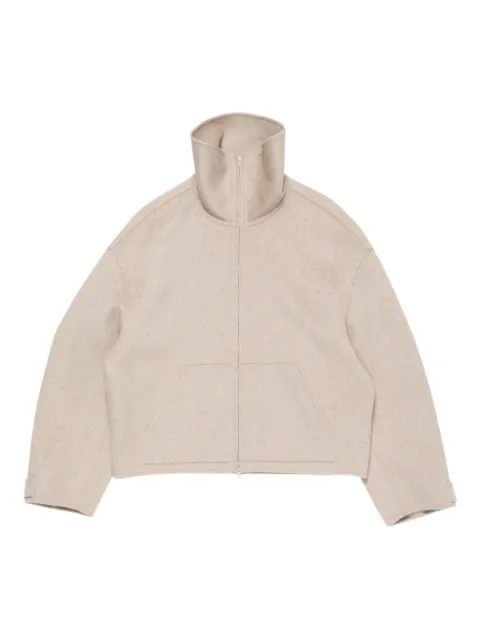 Acne Studios Jaqueta cropped com gola alta