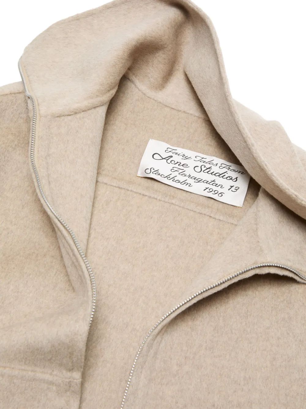 Acne Studios High-neck Cropped Jacket In Neutral