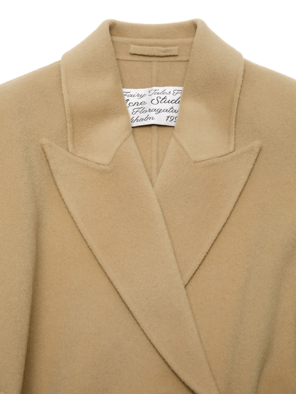 Acne Studios Jas met ceintuur Beige