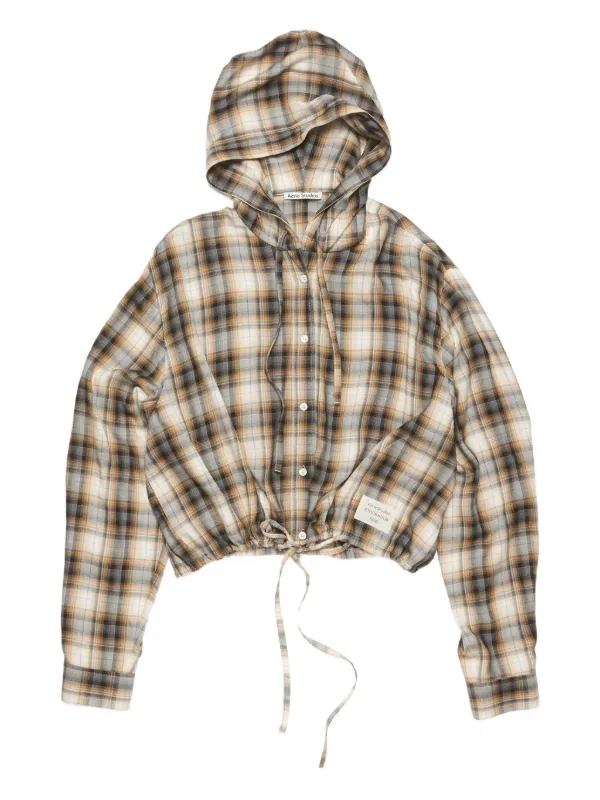 Acne Studios チェック シャツ | ニュートラル | FARFETCH JP