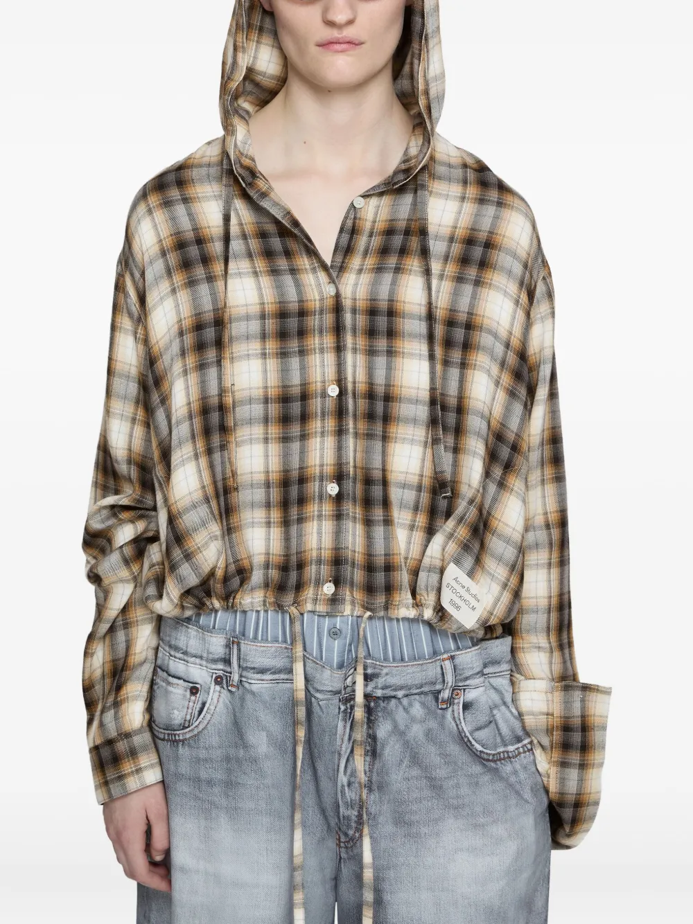 Acne Studios Geruit shirt Beige