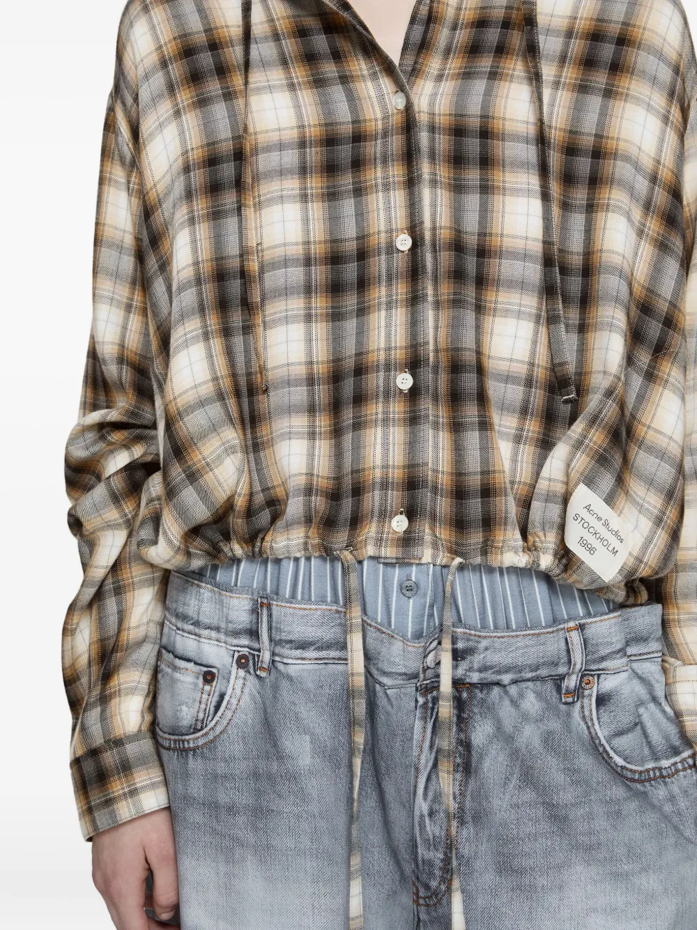 Acne Studios Geruit shirt Beige