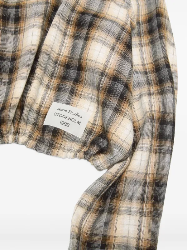Acne Studios チェック シャツ | ニュートラル | FARFETCH JP