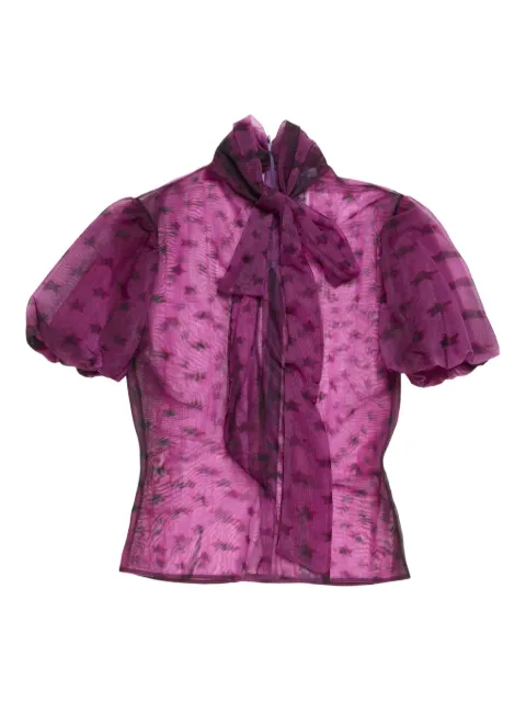Acne Studios star-print puff-sleeve top