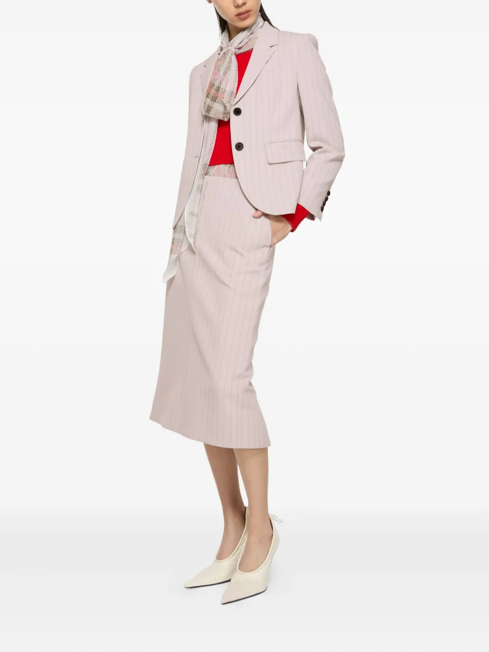 Acne Studios pinstriped pencil skirt Roze