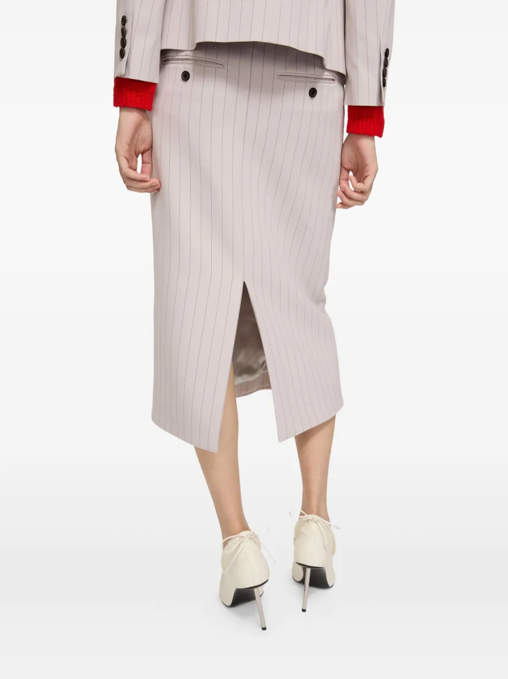 Acne Studios pinstriped pencil skirt Roze