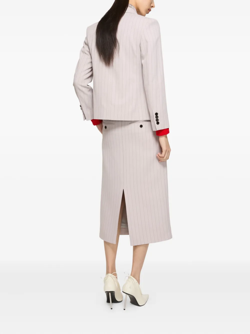 Acne Studios pinstriped pencil skirt Roze