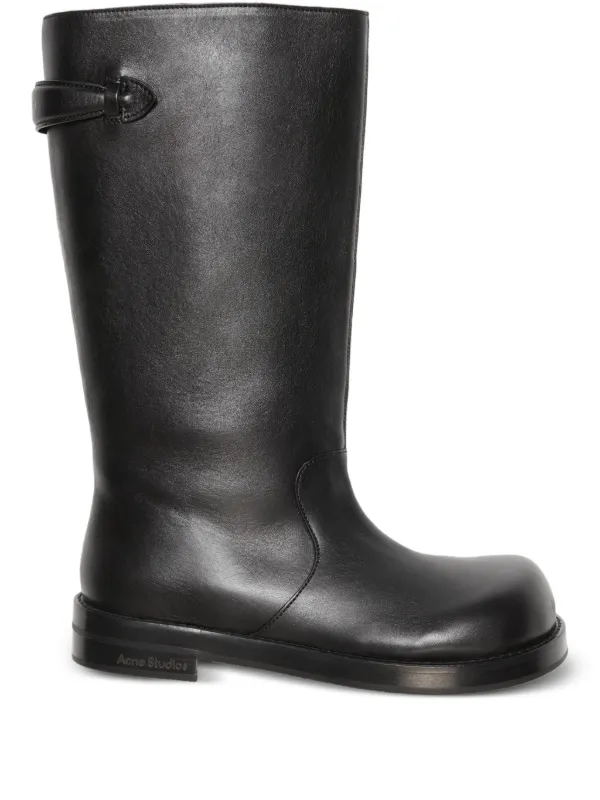 Acne Studios Buckle-detailing Knee-high Boots in Black