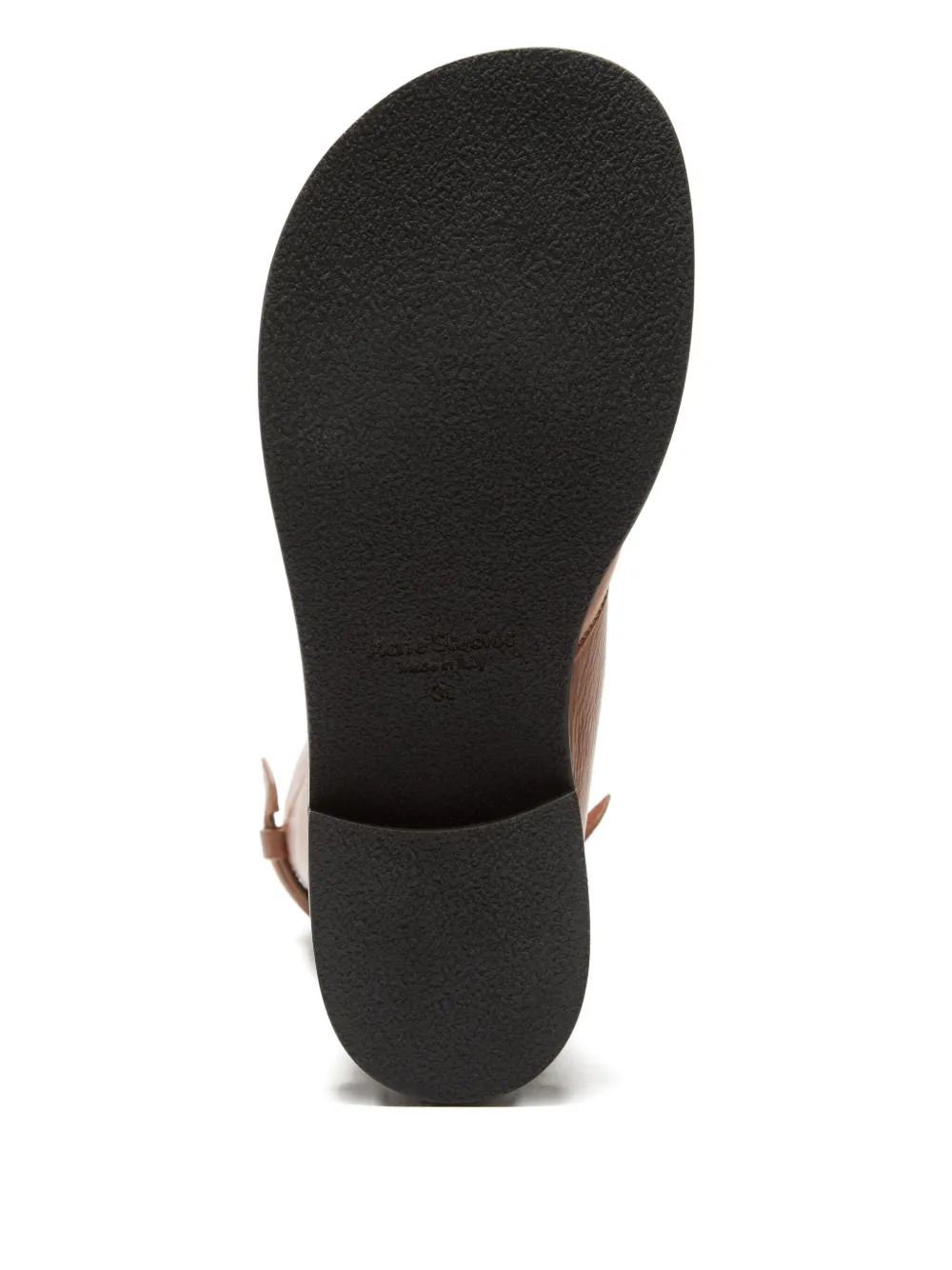 Acne Studios Strap Leather Boot In Brown