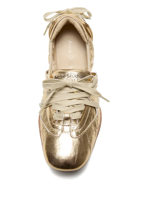 Acne Studios lace-up Sneakers | Gold | FARFETCH ZA