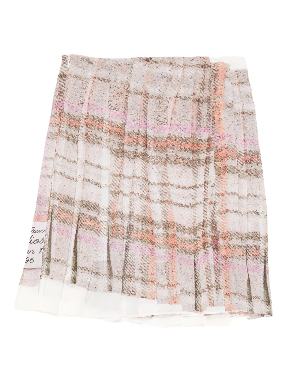 pleated plaid mini skirt