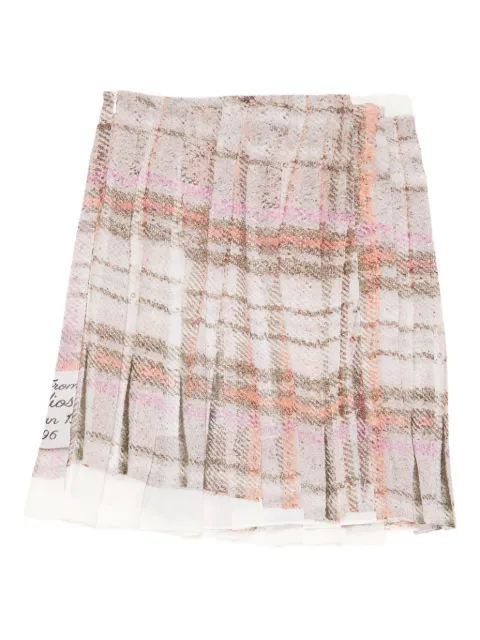 Acne Studios pleated plaid mini skirt