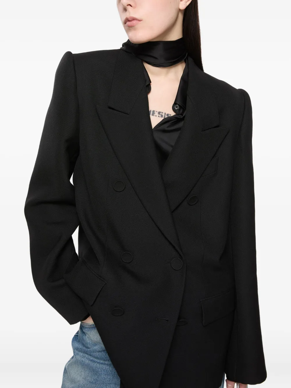 Acne Studios Blazer met dubbele rij knopen Zwart