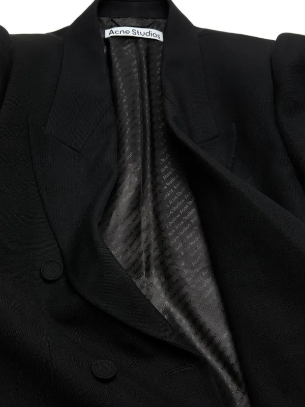 Acne Studios ブラックダブルジャケット Acne Studios ダブルジャケット | ブラック | FARFETCH JP