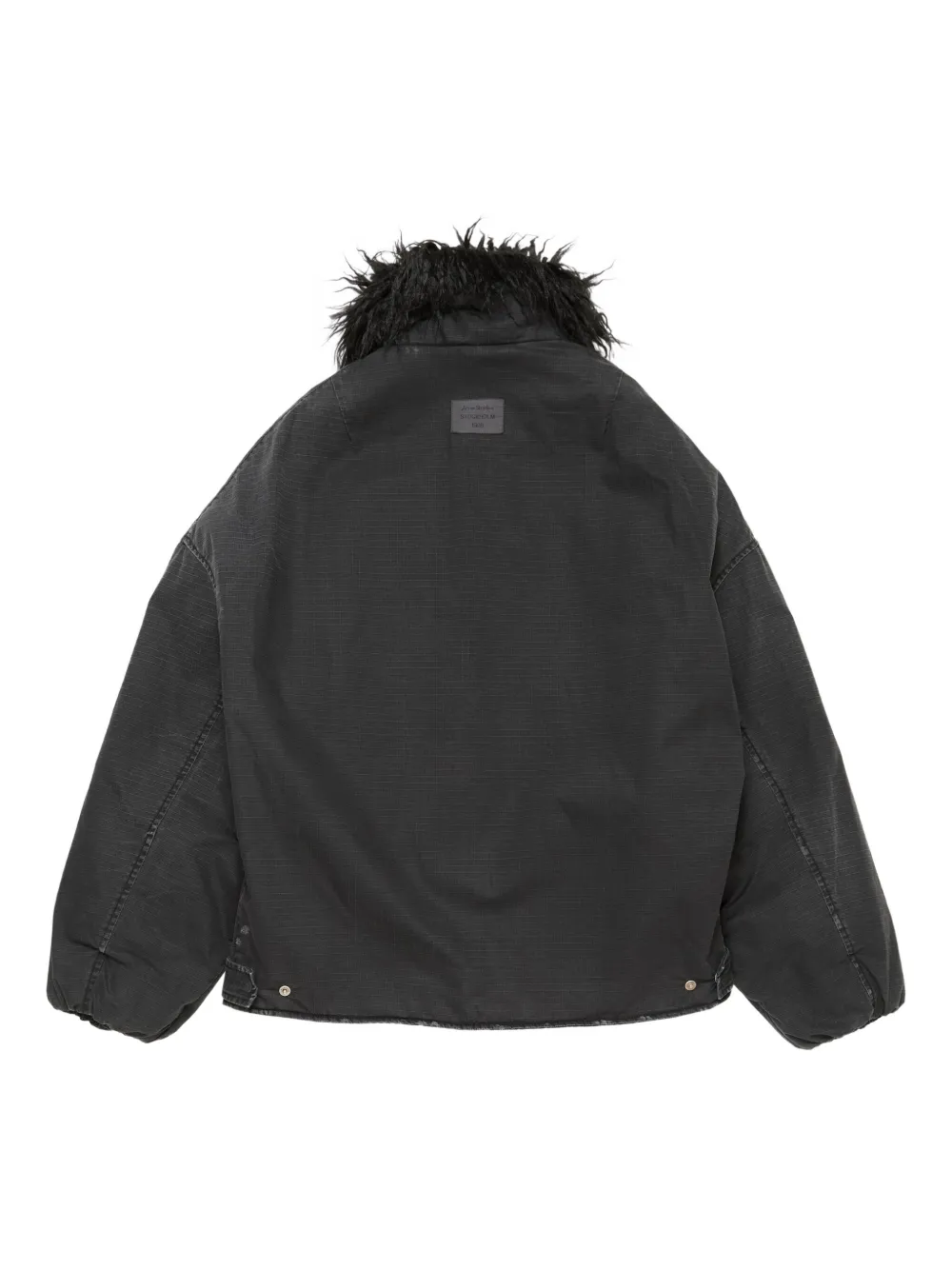 Acne Studios faux-fur collar jacket Zwart