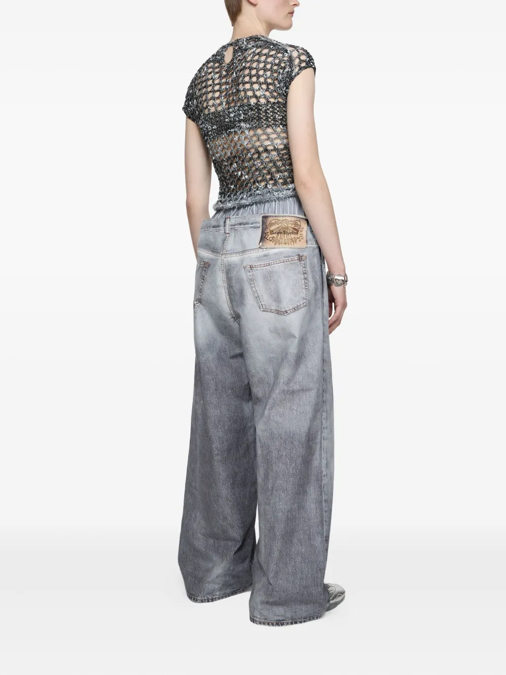 Acne Studios Gelaagde jeans Grijs
