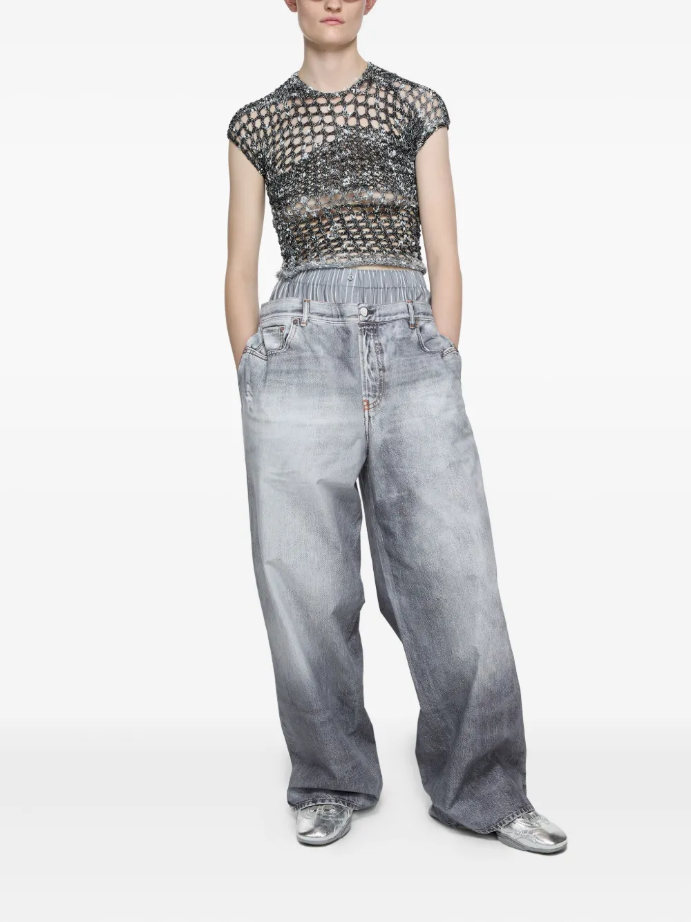 Acne Studios tiered jeans - Grijs