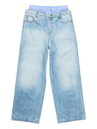 Acne Studios トロンプルイユ パンツ | ブルー | FARFETCH JP