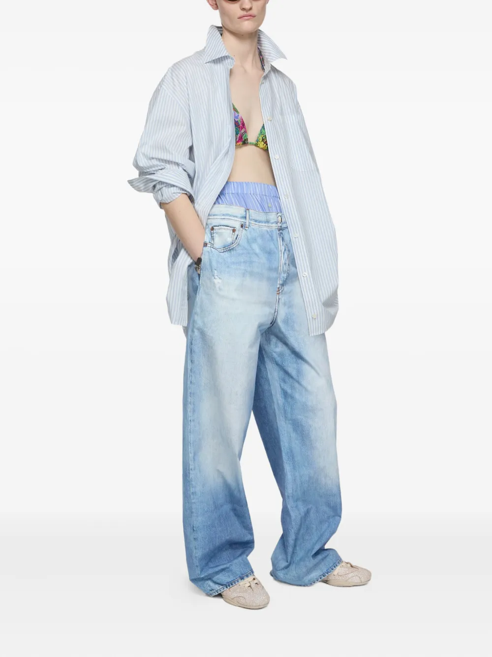 Shop Acne Studios Trompe L'oeil Trousers