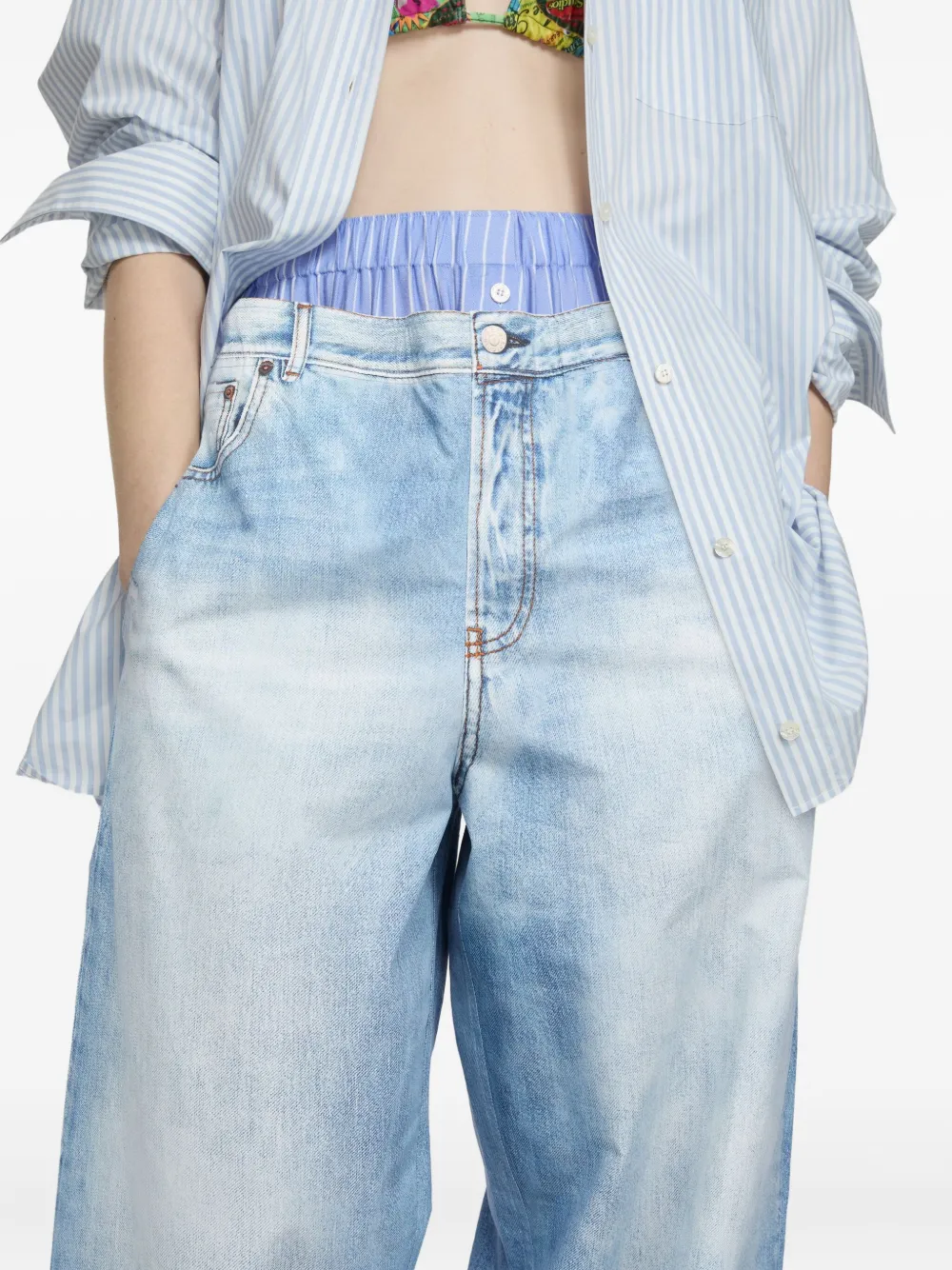 Shop Acne Studios Trompe L'oeil Trousers