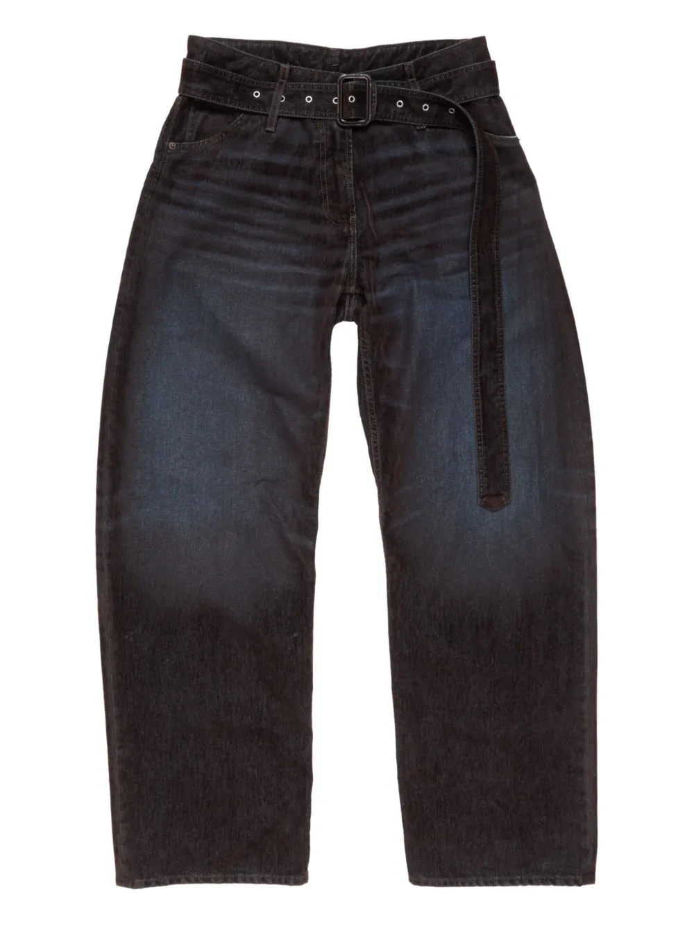 Acne Studios Belted Loose-leg Jeans In Blue