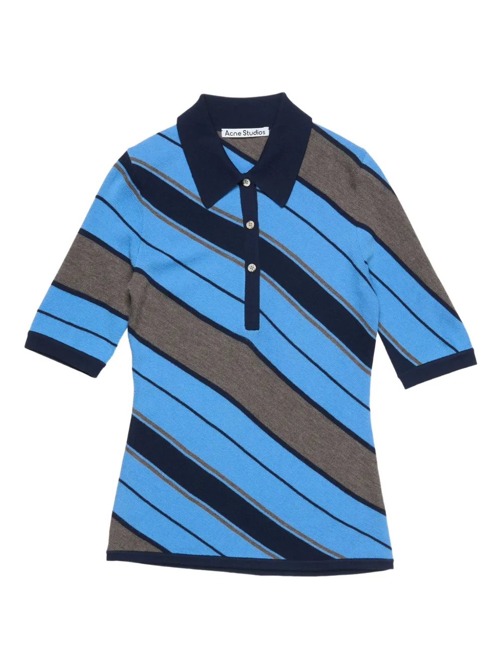 Acne Studios Polo a righe - Blu