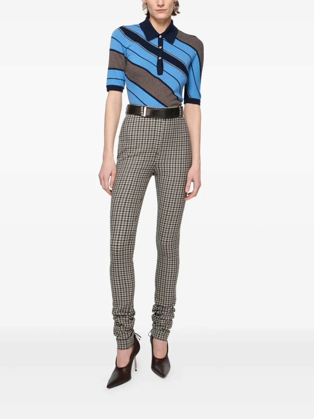 Acne Studios Poloshirt met diagonale strepen - Blauw