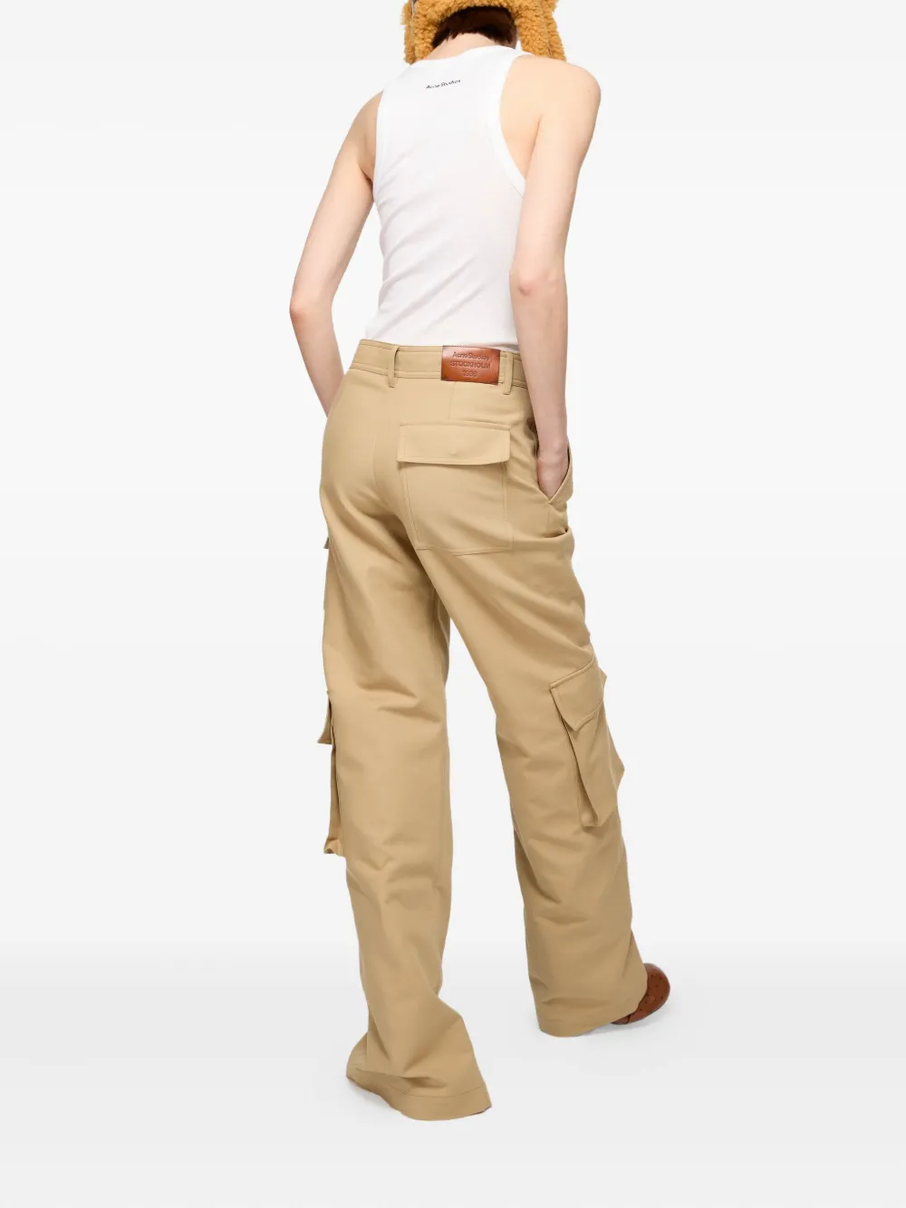 Acne Studios Cargo broek met rits Beige
