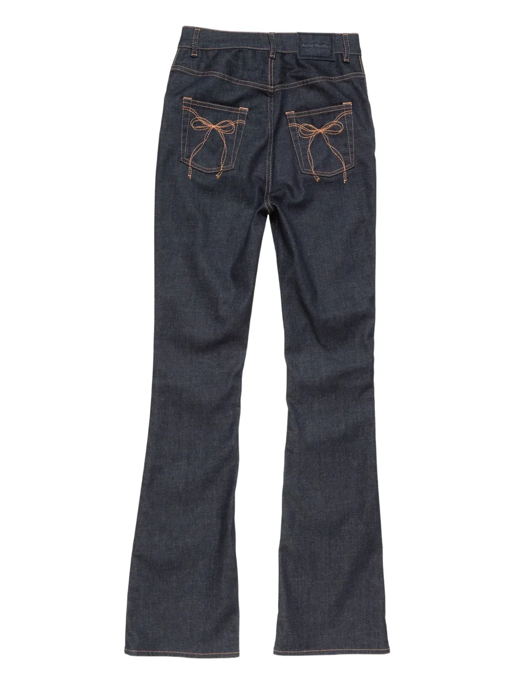 Acne Studios Flared broek met strik Blauw