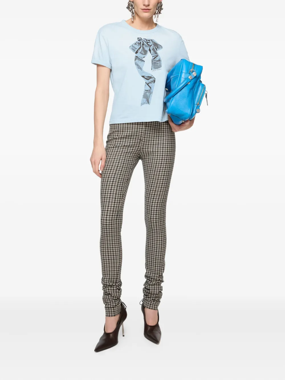 Acne Studios T-shirt met lintprint Blauw