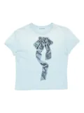 Acne Studios ribbon-print T-shirt - Blue